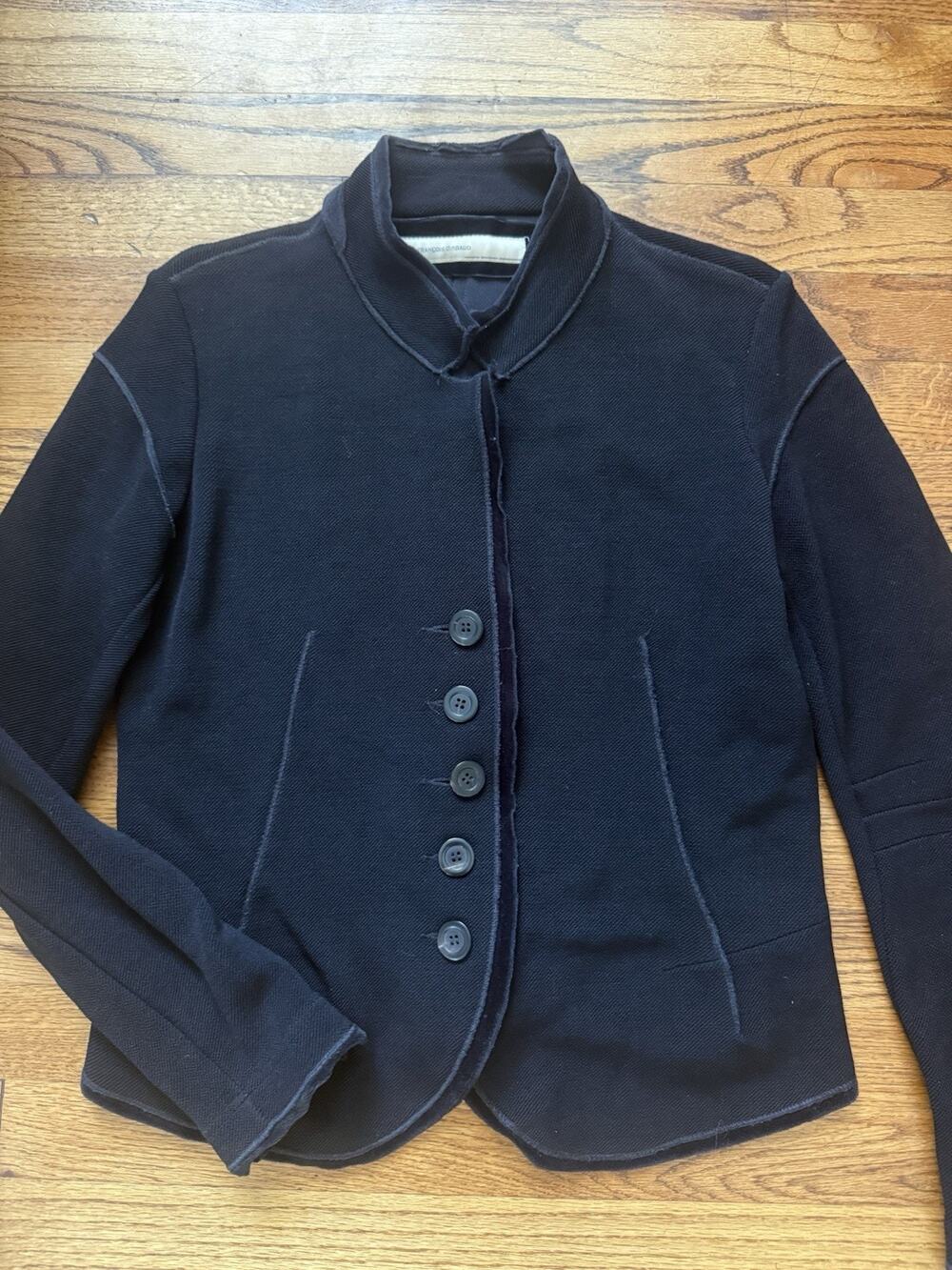 Marithé + François Girbaud Cravatatakiller Wool Blend Stand Collar Jacket